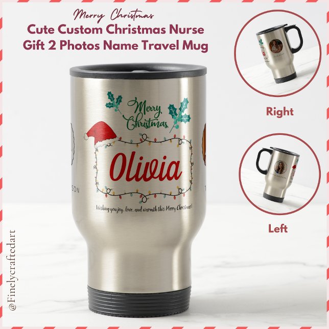 Taza De Viaje Navidades de Personalizado lindo Enfermero Regalo  (Subido por el creador)