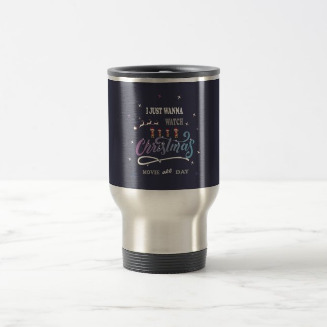Taza De Viaje Navidades de renos pequeños (Centro)