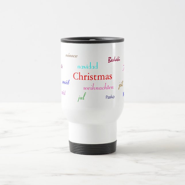 Taza De Viaje Navidades De Todo El Mundo En Blanco (Centro)