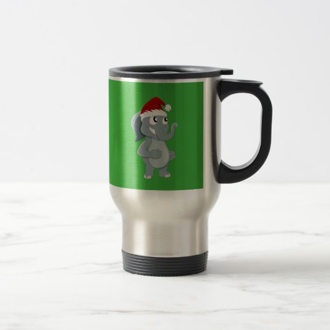 Taza De Viaje Navidades elefante personalizado (Derecha)