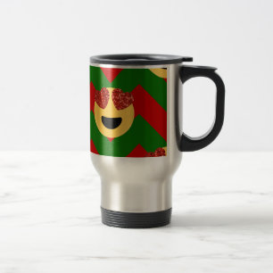 Taza De Viaje navidades emoji del ojo del corazón