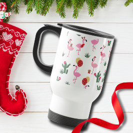 Taza De Viaje Navidades Flamingo Fiesta | Vacaciones