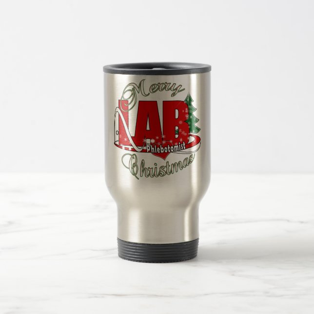 TAZA DE VIAJE NAVIDADES FLEBOTOMISTAS DE LAB (Centro)