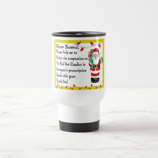 Taza De Viaje Navidades Graciosos Farmacéuticos Regalos Temático (Centro)