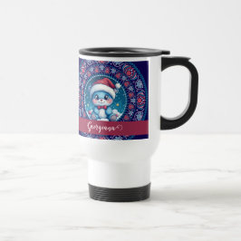 Taza De Viaje Navidades personalizados Kawaii Bear Dot Mandala