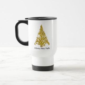 Taza De Viaje navidades purpurina dorado