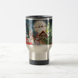 Taza De Viaje Navidades Red Truck Santa Rustic Windays
