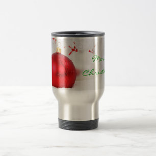 Taza De Viaje Navidades Rojo Y Blanco Feliz Navidad I