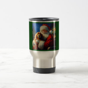 Taza De Viaje Navidades Santa Claus con perros 4
