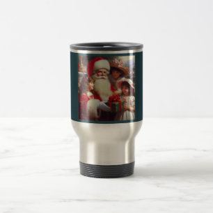 Taza De Viaje Navidades Santa con niños 1