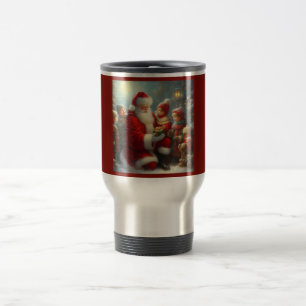 Taza De Viaje Navidades Santa con niños 2