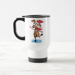 Taza De Viaje Navidades singulares haciendo patines de hielo