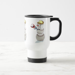 Taza De Viaje Navidades Snowman de Béisbol