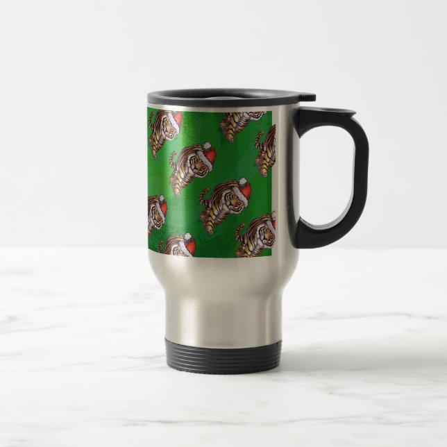 Taza De Viaje Navidades Tigres En Verde (Derecha)