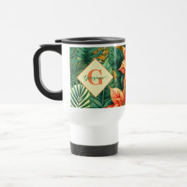 Taza De Viaje Navidades tropicales vibrantes personalizados Poin