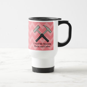 Taza De Viaje Necesito mis rocas y café de la mañana