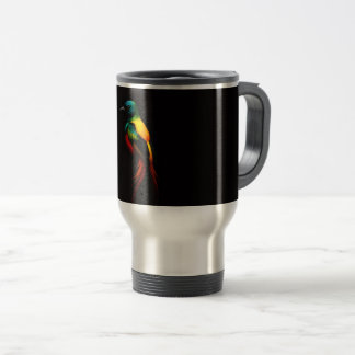 Taza de viaje negra 4 Luxe con pájaro arcoíris