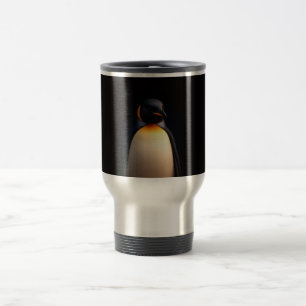 Taza de viaje negra 4 Luxe con pingüino emperador