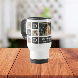 Taza De Viaje Negro moderno   Fotografía del Collage   El mejor 