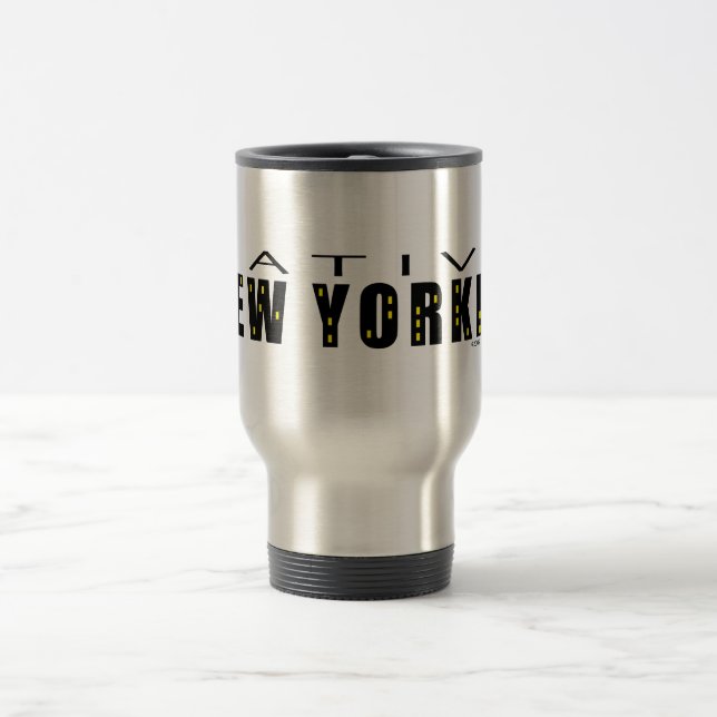 Taza De Viaje Negro nativo neoyorquino (Centro)