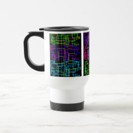 Taza De Viaje Neon Pattern