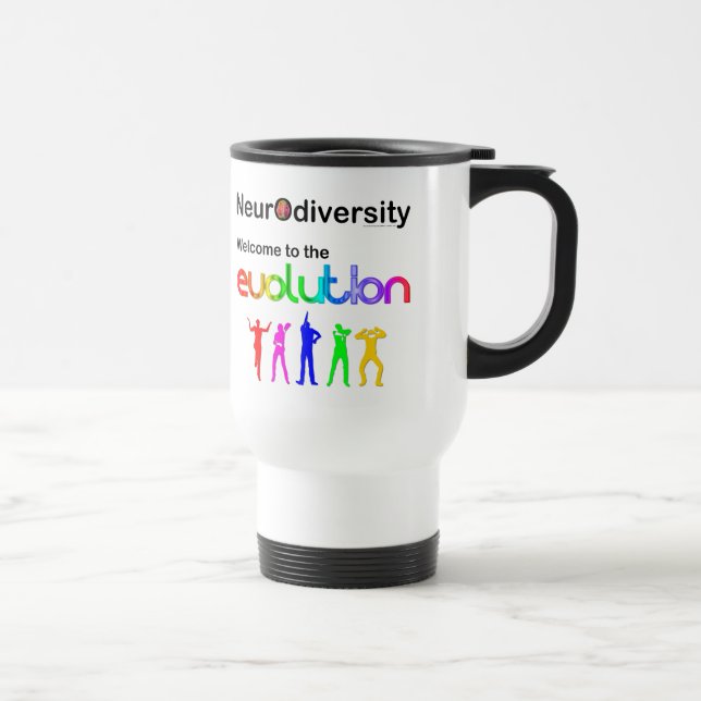 Taza De Viaje Neurodiversidad Bienvenidos a la evolución (Derecha)