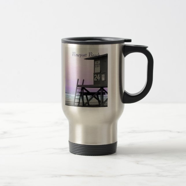 Taza De Viaje Newport Lifeguard Tower Tintado Foto Mug (Derecha)