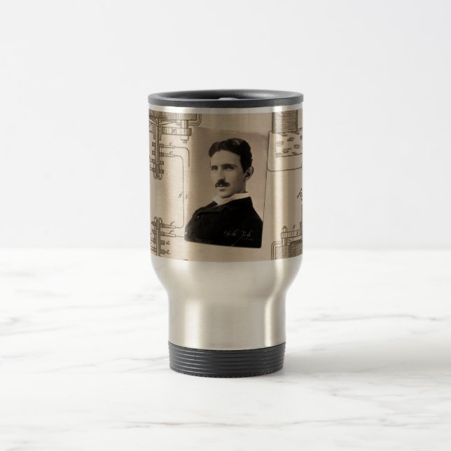 Taza De Viaje Nicola Tesla Photo (Centro)