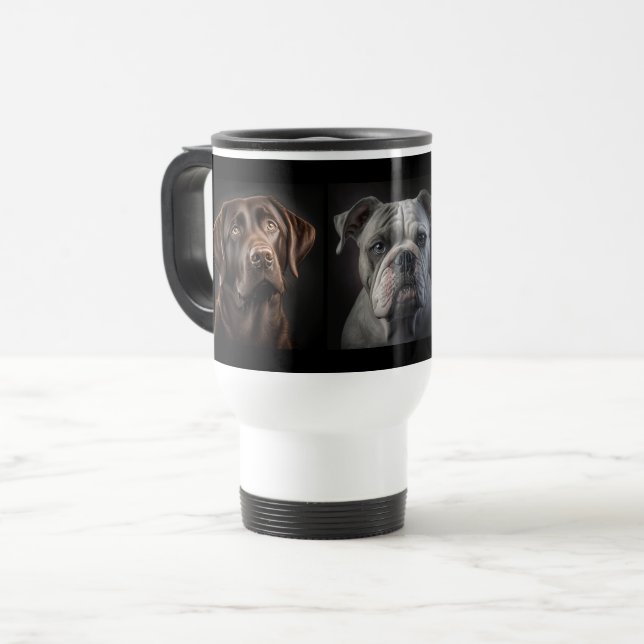 Taza De Viaje Niedlicher Haustier Hund 3 Foto kundenspezifisch (Anverso izquierdo)