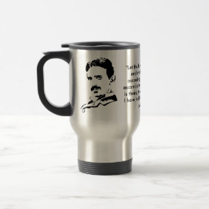 Taza De Viaje Nikola Tesla y cita