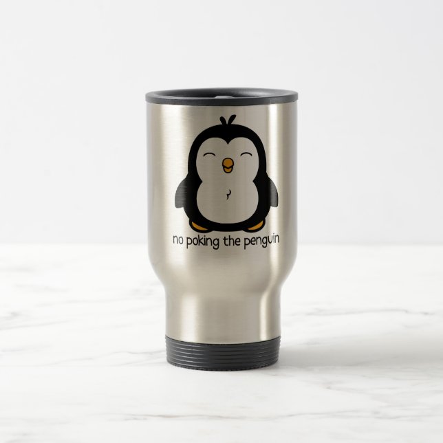 Taza De Viaje Ningún empuje del pingüino (Centro)