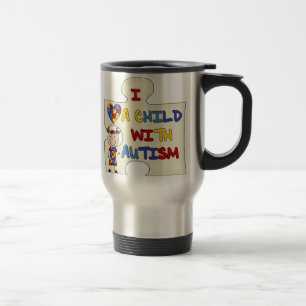 Taza De Viaje Niño con el chica trigueno 2 del autismo