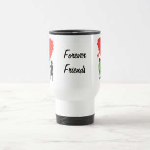 Taza De Viaje Niños sosteniendo manos y globos con forma de cora