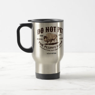 Taza De Viaje No acaricies a las vacas esponjosas Bisonte de Yel