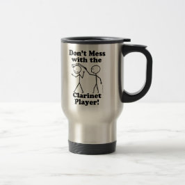 Taza De Viaje No ensucie con el jugador del Clarinet