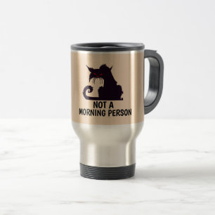 TAZA DE VIAJE NO ES UNA PERSONA MAÑANA CAT TRAVEL COFFEE MUG