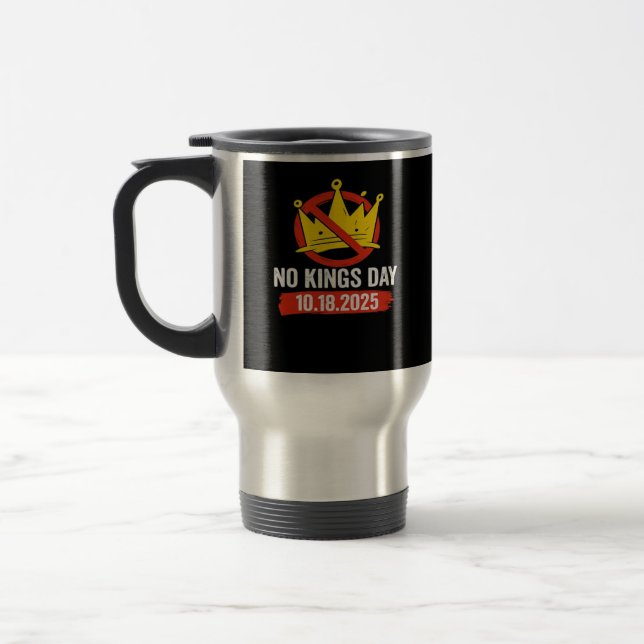 Taza De Viaje No King Patriotic Freedom No Kings In America Retr (Izquierda)