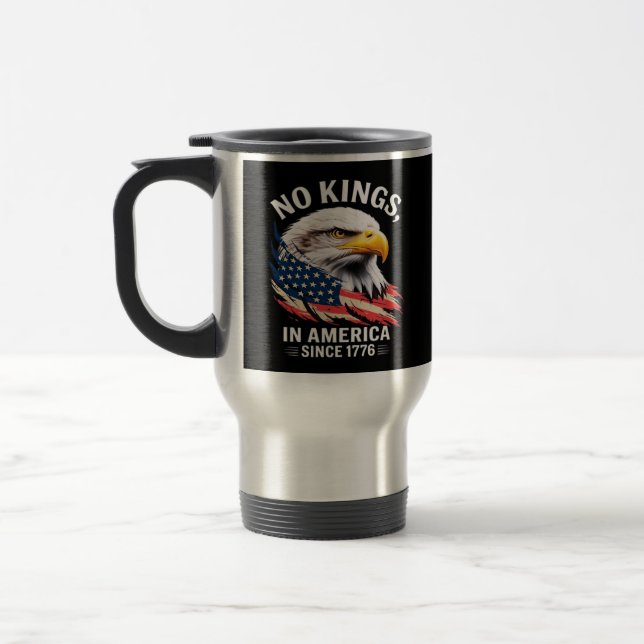 Taza De Viaje No Kings In America Classic Retro Graphic (Izquierda)