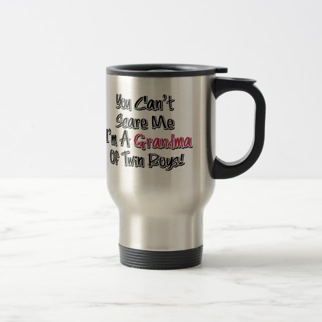Taza De Viaje No me asusta la abuela de los chicos gemelos (Derecha)