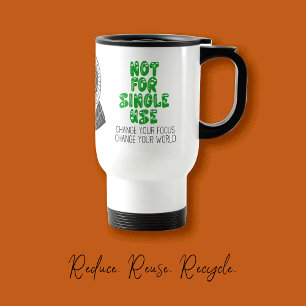 Taza De Viaje 🌍 No Para Un Solo Uso De Inspiración Ecológica