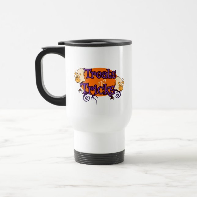 Taza De Viaje No Trata A Los Fantasmas De Halloween (Izquierda)