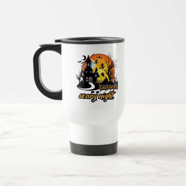 Taza De Viaje Noche de miedo de Halloween (Izquierda)