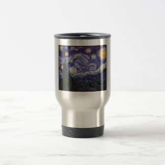 Taza De Viaje Noche estrellada, Van Gogh pueblo francés Saint Re