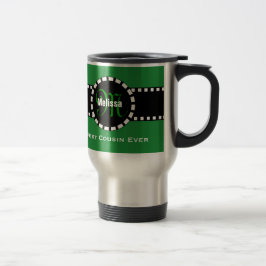 Taza De Viaje Nombre de encargo V06 del mejor monograma del