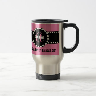 Taza De Viaje Nombre de encargo V2 del monograma del AYUDANTE