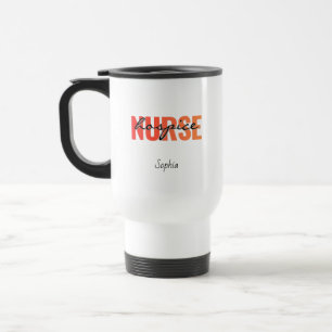 Taza De Viaje Nombre de enfermera de hospicio personalizado
