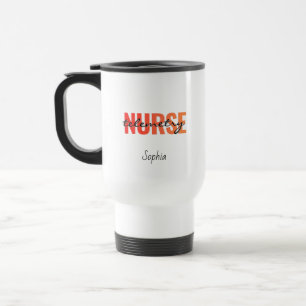 Taza De Viaje Nombre de enfermera de telemetría personalizado