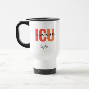 Taza De Viaje Nombre de enfermera de UCI personalizado