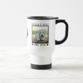 Taza De Viaje Nombre de huellas de patas de Papá Perro del Mundo