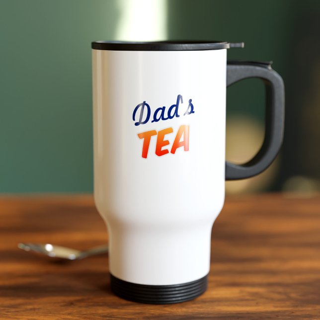 Taza De Viaje Nombre de papá Tea No Sugar Travel Mug (Perfect travel mug for the dad that doesn't take any sugar in his tea)